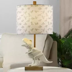 White Geo Dinosaur Table Lamp