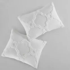 White Geometric California King 3-pc Comforter Set