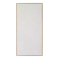 White Geometric Dimensional Canvas Art Print