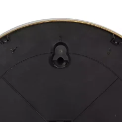 White Glass Frame Gold Accent Wall Clock