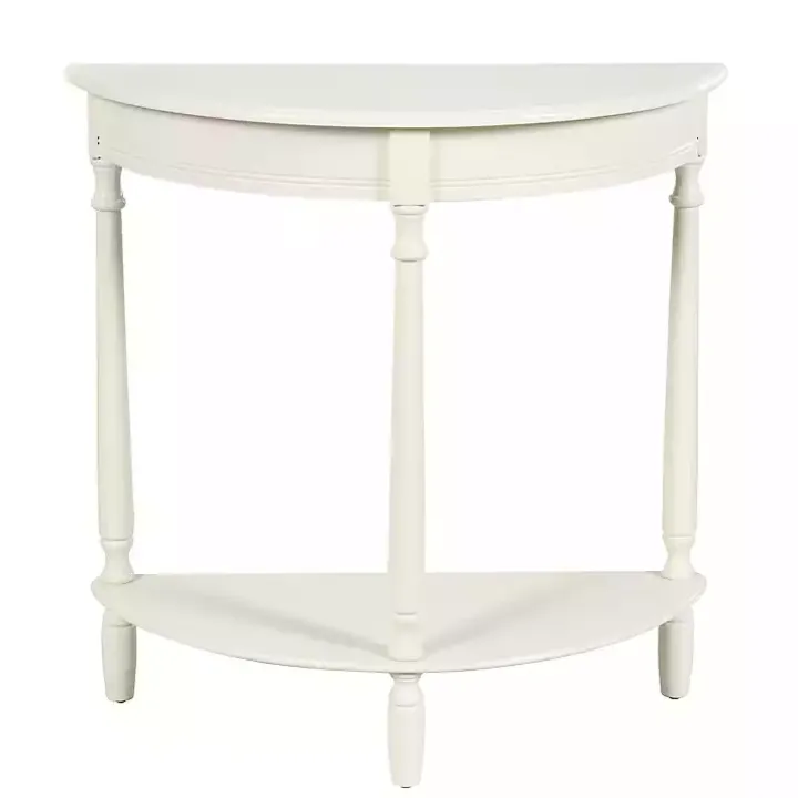 White Half Moon Tinslee Console Table