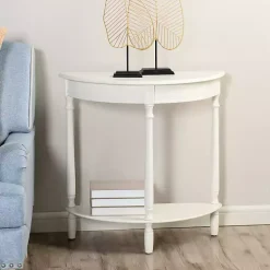 White Half Moon Tinslee Console Table