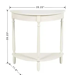 White Half Moon Tinslee Console Table