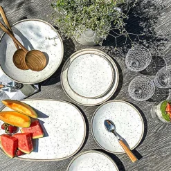 White Haven Melamine Low Bowls, Set of 6