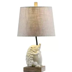 White Hedgehog Accent Table Lamp