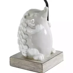 White Hedgehog Accent Table Lamp
