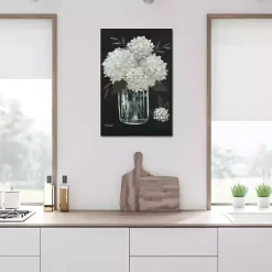 White Hydrangeas Canvas Art Print