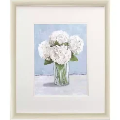 White Hydrangeas I Framed Art Print
