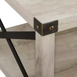 White Industrial X-Frame Coffee Table