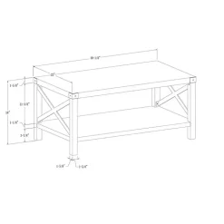White Industrial X-Frame Coffee Table