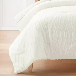 White Jacquard Wave 3-pc. King Comforter Set