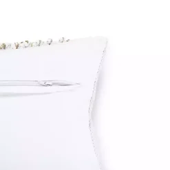 White Jute Hand Knotted Lumbar Pillow