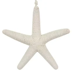 White Jute Starfish Wall Plaque
