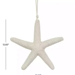 White Jute Starfish Wall Plaque