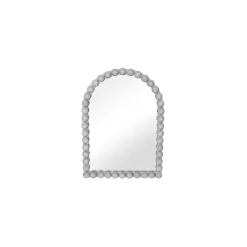 White Knobby Arch Wall Mirror