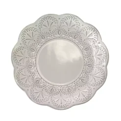 White Lace Embossed 16-pc. Dinnerware Set