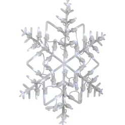 White LED Snowflake Window Silhouette, 18 in.
