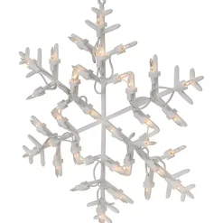 White LED Snowflake Window Silhouette, 13 in.