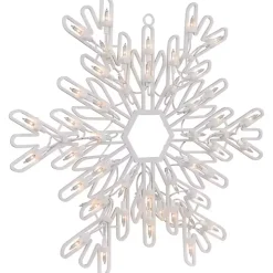 White LED Snowflake Window Silhouette, 15 in.