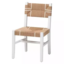 White Mahogany Woven Talli Dining Chair
