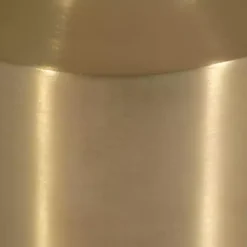 White Marble and Gold Cylinder Accent Table