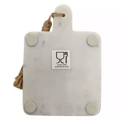 White Marble and Jute Spoon Rest