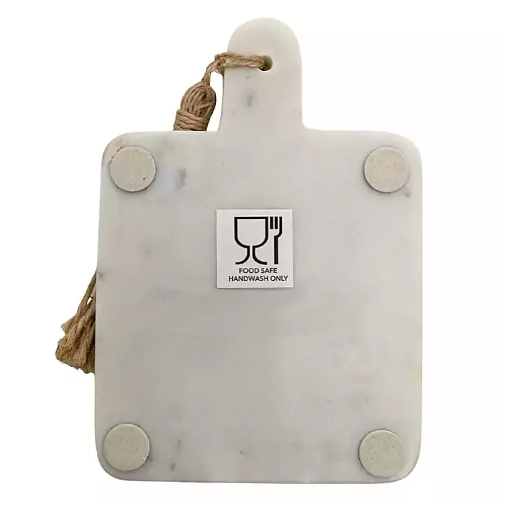 White Marble and Jute Spoon Rest