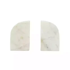 White Marble Arch Bookends, Set of 2