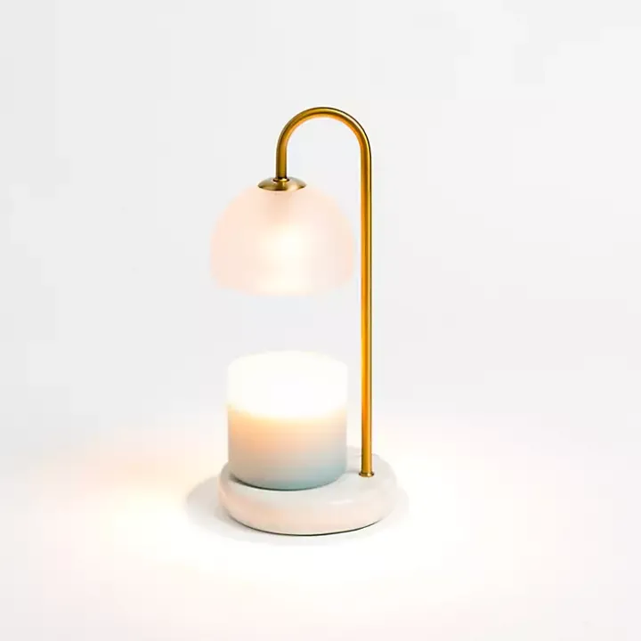 White Marble Base Candle Warmer Lamp