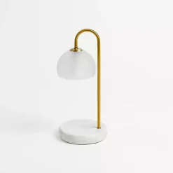 White Marble Base Candle Warmer Lamp