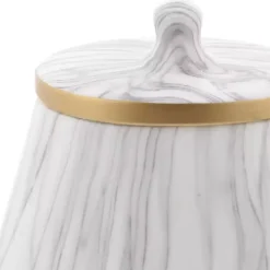 White Marble Oval Jar