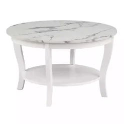 White Marble Round Coffee Table