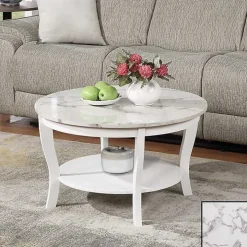 White Marble Round Coffee Table