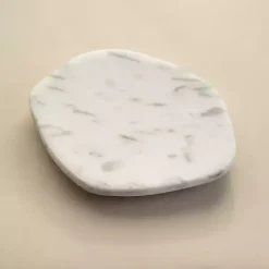 White Marble Vanity Tray, 6.5 in.