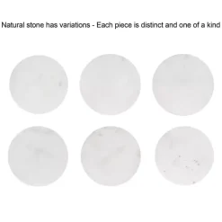 White Marble Walnut Accent Table