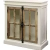 White Marengo Windowpane 2-Door Cabinet