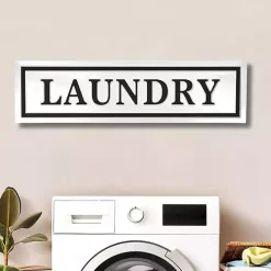 White Metal Laundry Wall Sign