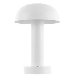 White Metal LED Cordless Touch Lamp, 10 in.