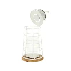 White Metal Lighthouse Lantern, 15 in.