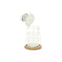 White Metal Lighthouse Lantern, 12 in.