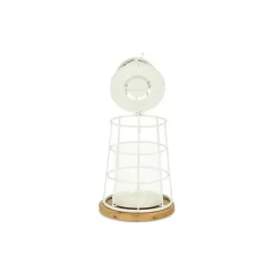 White Metal Lighthouse Lantern, 12 in.