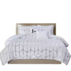White Metallic 5-pc. Full/Queen Comforter Set