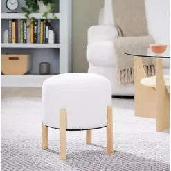 White Michelle Ottoman