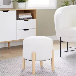 White Michelle Ottoman
