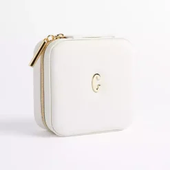 White Monogram C Travel Jewelry Box