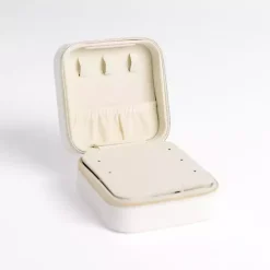 White Monogram D Travel Jewelry Box