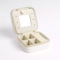 White Monogram J Travel Jewelry Box