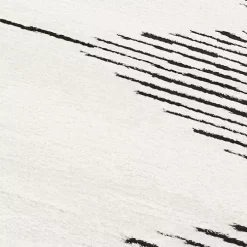 White Moroccan Area Rug, 5x7