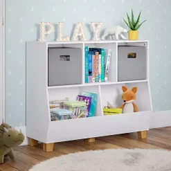 White Multi Cubby Organizer Bookshelf