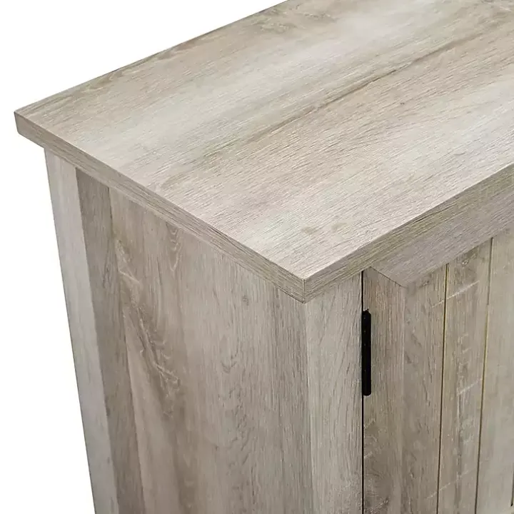 White Oak Grooved Door TV Stand